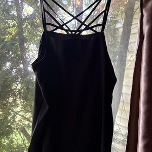 Express Black Strappy Blouse